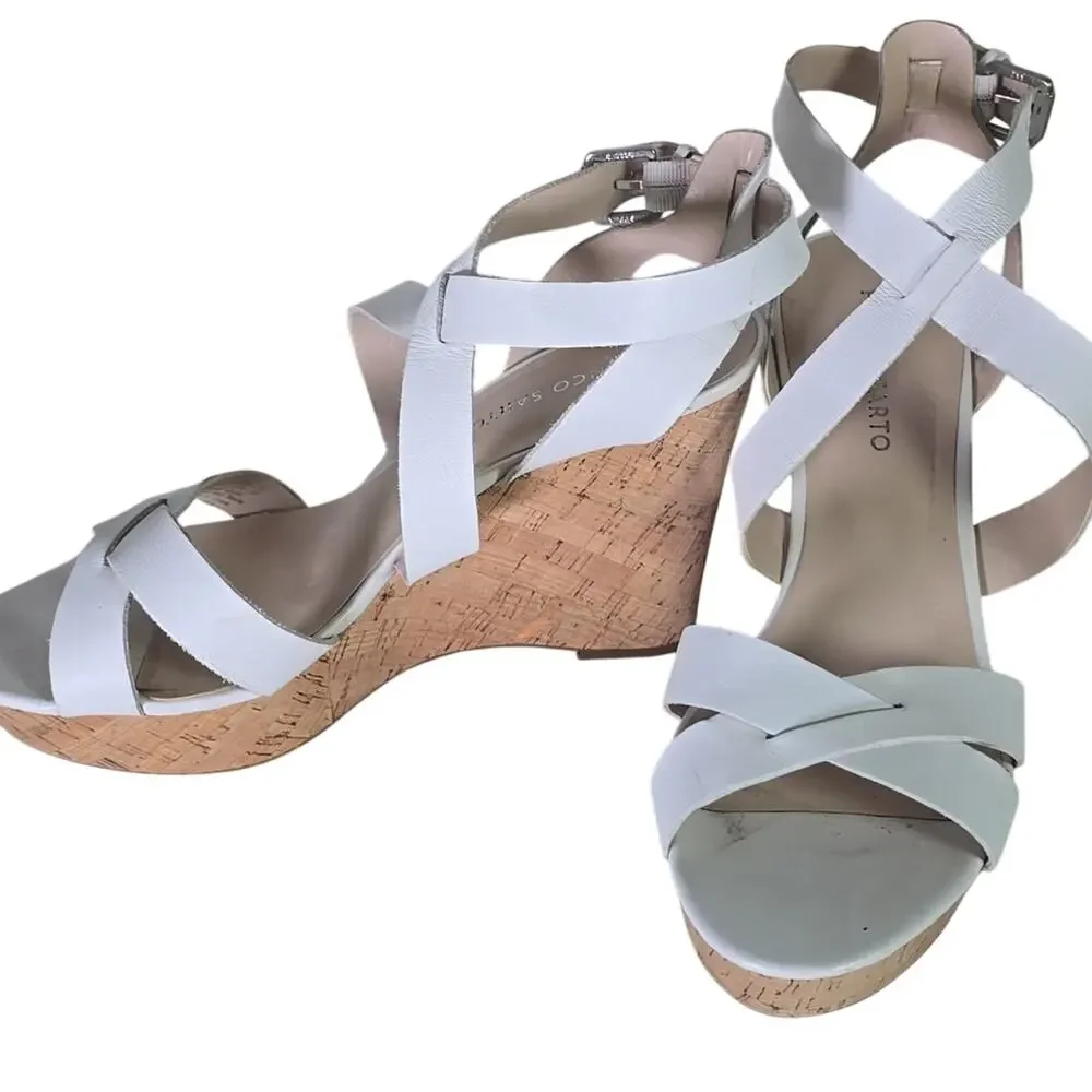 Franco Sarto Wedges 10M Heels Resortwear Vacation Travel Wedding Western